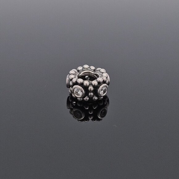 Pandora 925 Sterling Silver Clear Crystal Her Majesty Spacer Charm Bead - Picture 4 of 6